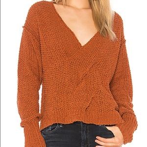 Free People Coco V-Neck Sweater - Terracotta